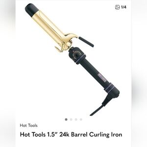 Hot Tools 1.5" 24k Gold Curling Iron - Black & Gold